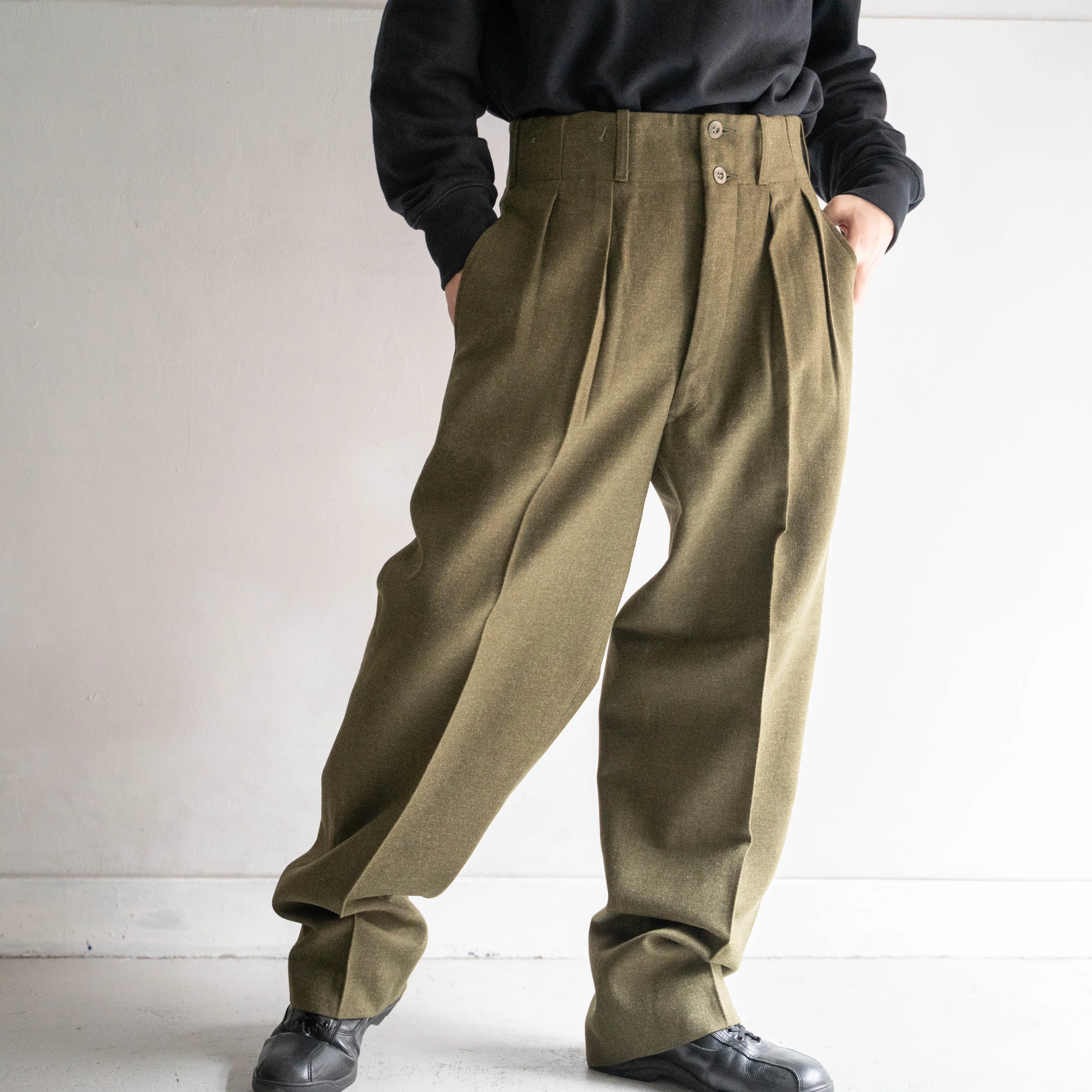 1950s belgium military? wool dress pants "dead stock"