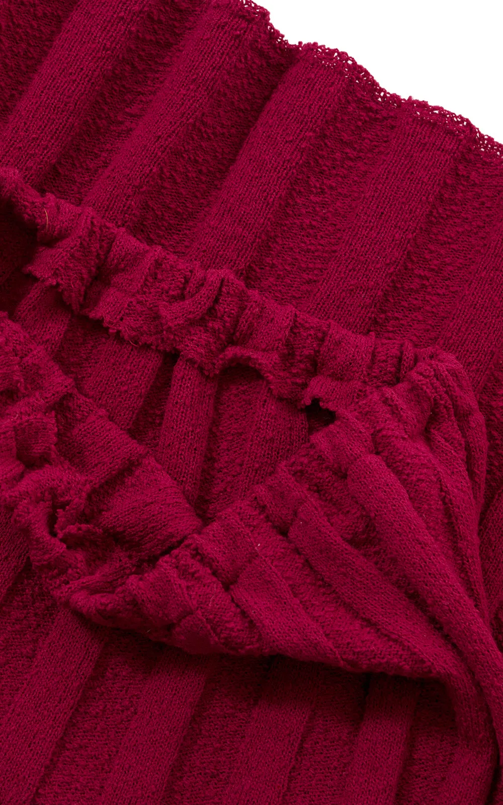 1950s Cranberry Knit Wool Sweater 3-Piece Set | small/medium
