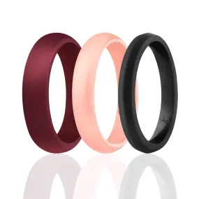 3 Pack - ROQ Silicone Women wedding bands - Width
