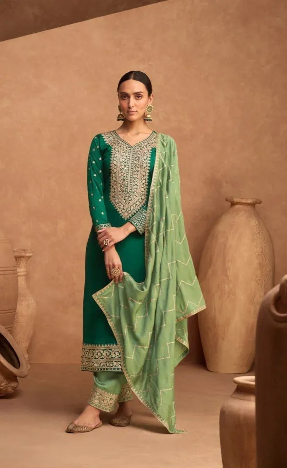Aashirwad Kesariya Series 9482-9484 Premium Silk Suit