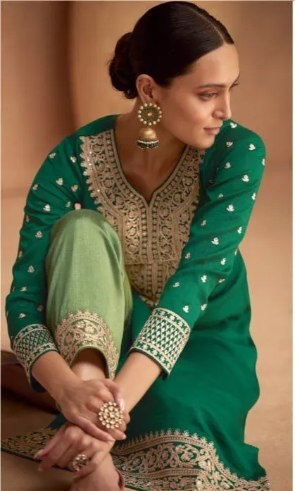 Aashirwad Kesariya Series 9482-9484 Premium Silk Suit