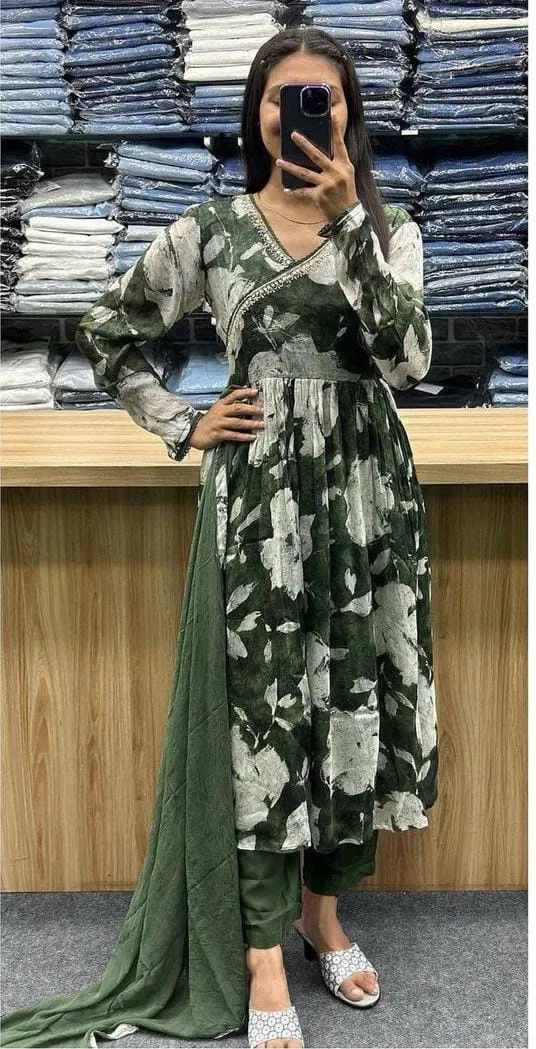 Beautiful Designer Party Wear Reyon Cotton Salwar Suit