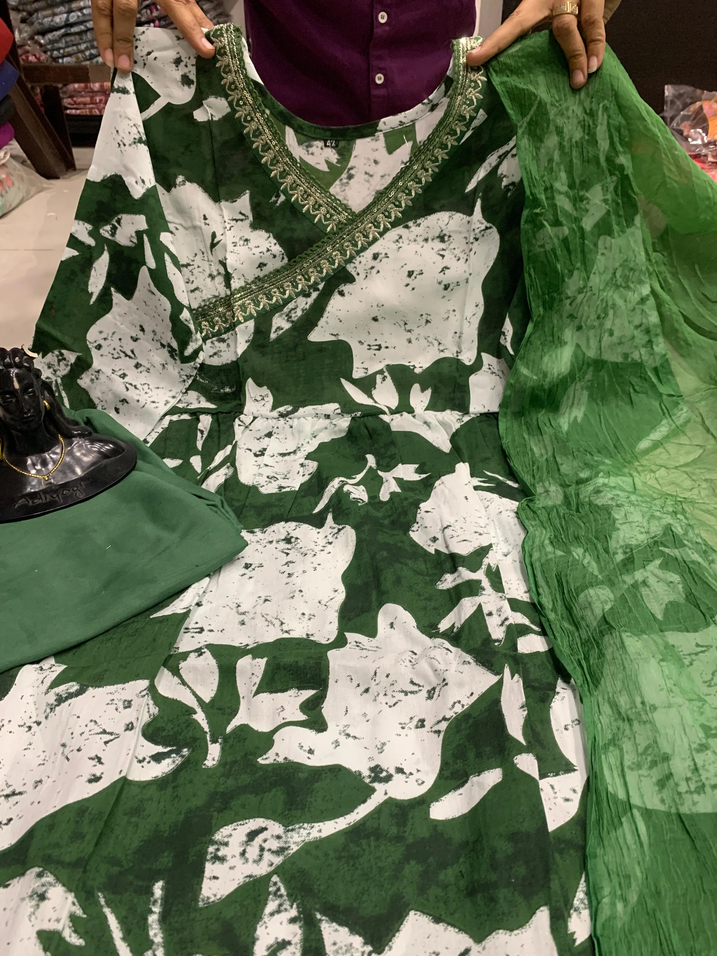 Beautiful Designer Party Wear Reyon Cotton Salwar Suit