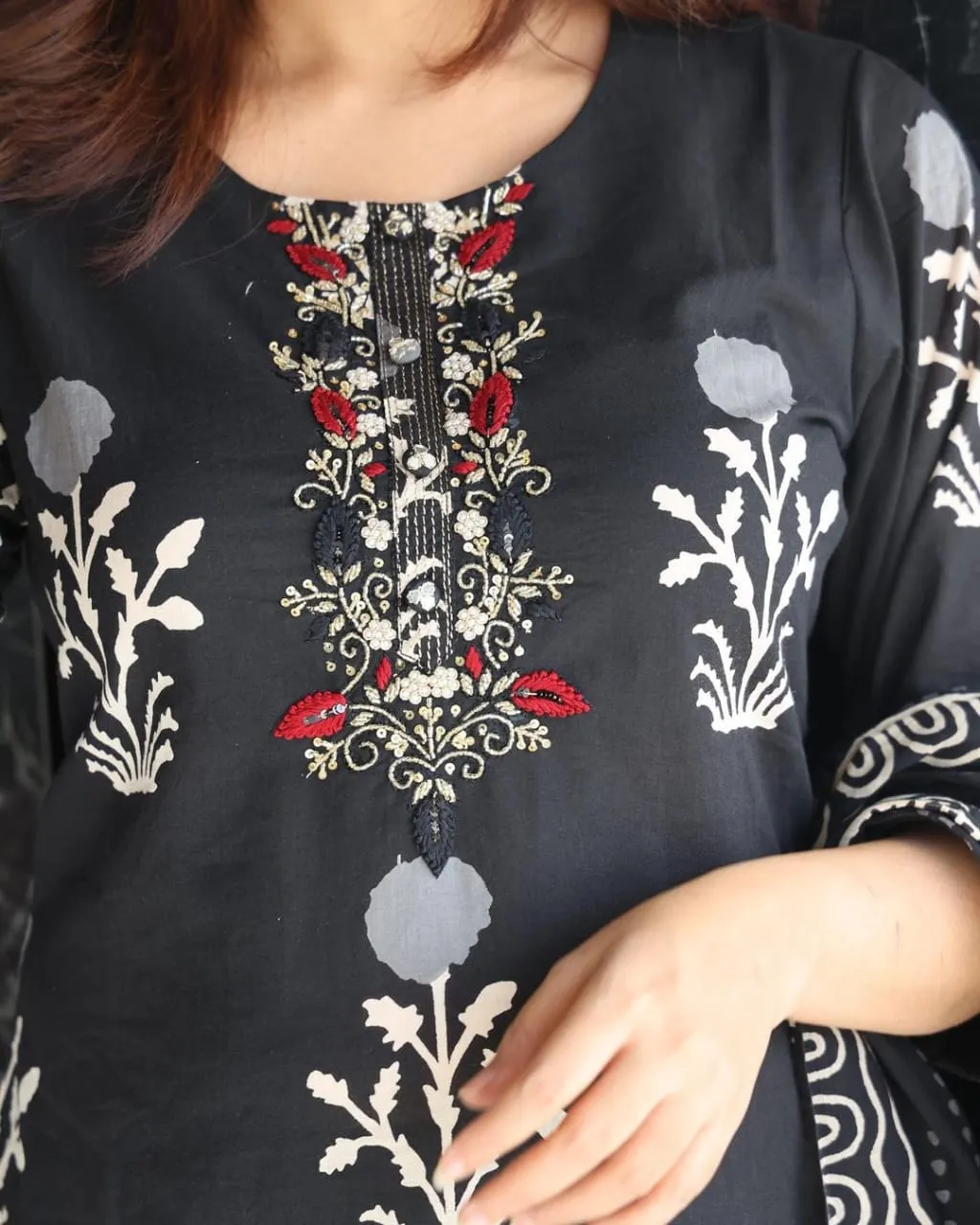 Beautiful Designer Premium Pure Cotton Aline Salwar Suit
