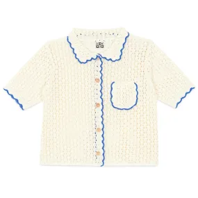 BONTON Crochet Lanza Cardigan - Marshmallow