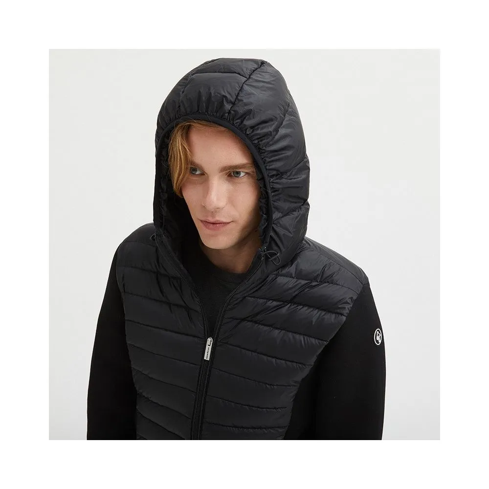 Centogrammi Sleek Black Nylon Down Jacket