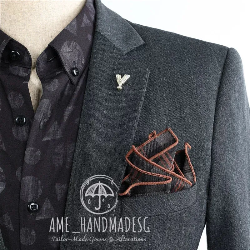 FANHOMME suits for men, British style, handsome business casual suits, three-piece suits, groom wedding dresses