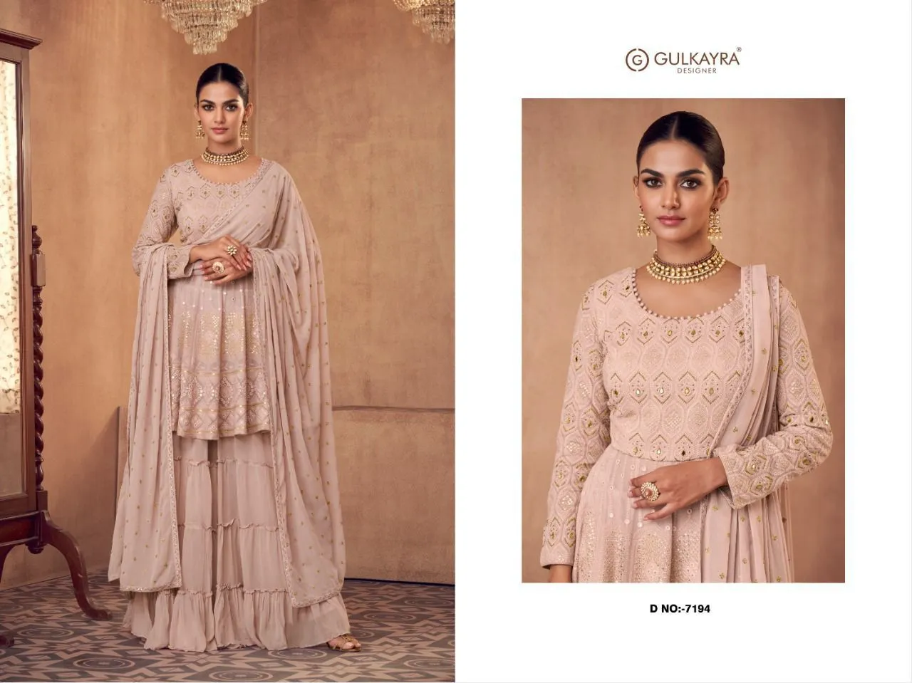 Gulkayra Designer Izhaar 7190 Series Suit
