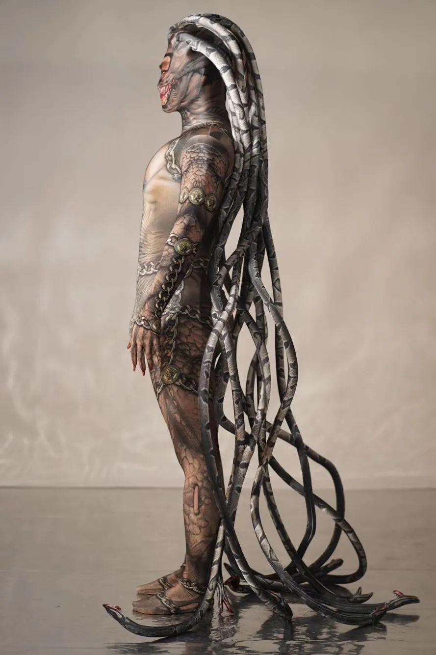 Halloween party event print alien snake costumes