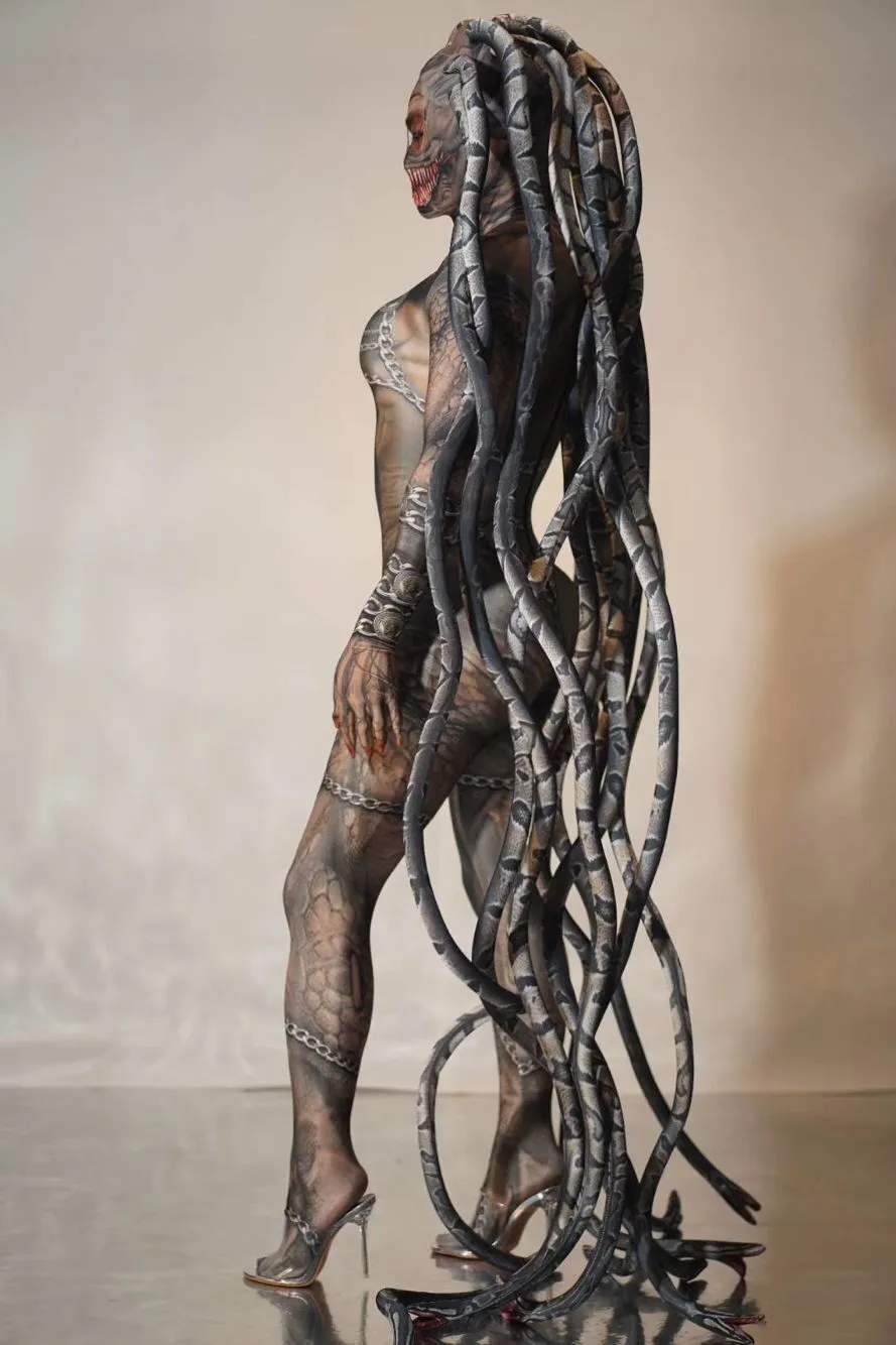 Halloween party event print alien snake costumes