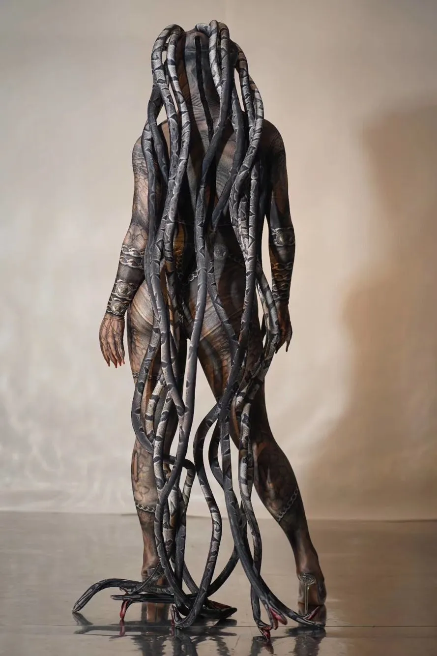 Halloween party event print alien snake costumes