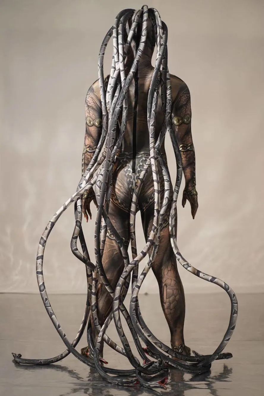 Halloween party event print alien snake costumes