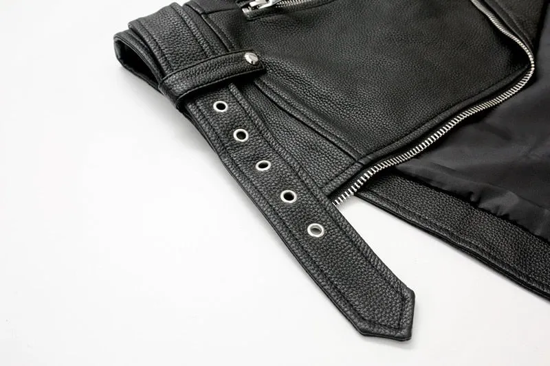 Leather Diva Style Fashion Jacket Women PU Faux Leather Jackets Moto Biker Jacket Black Zippers Motorcycle Biker Coats