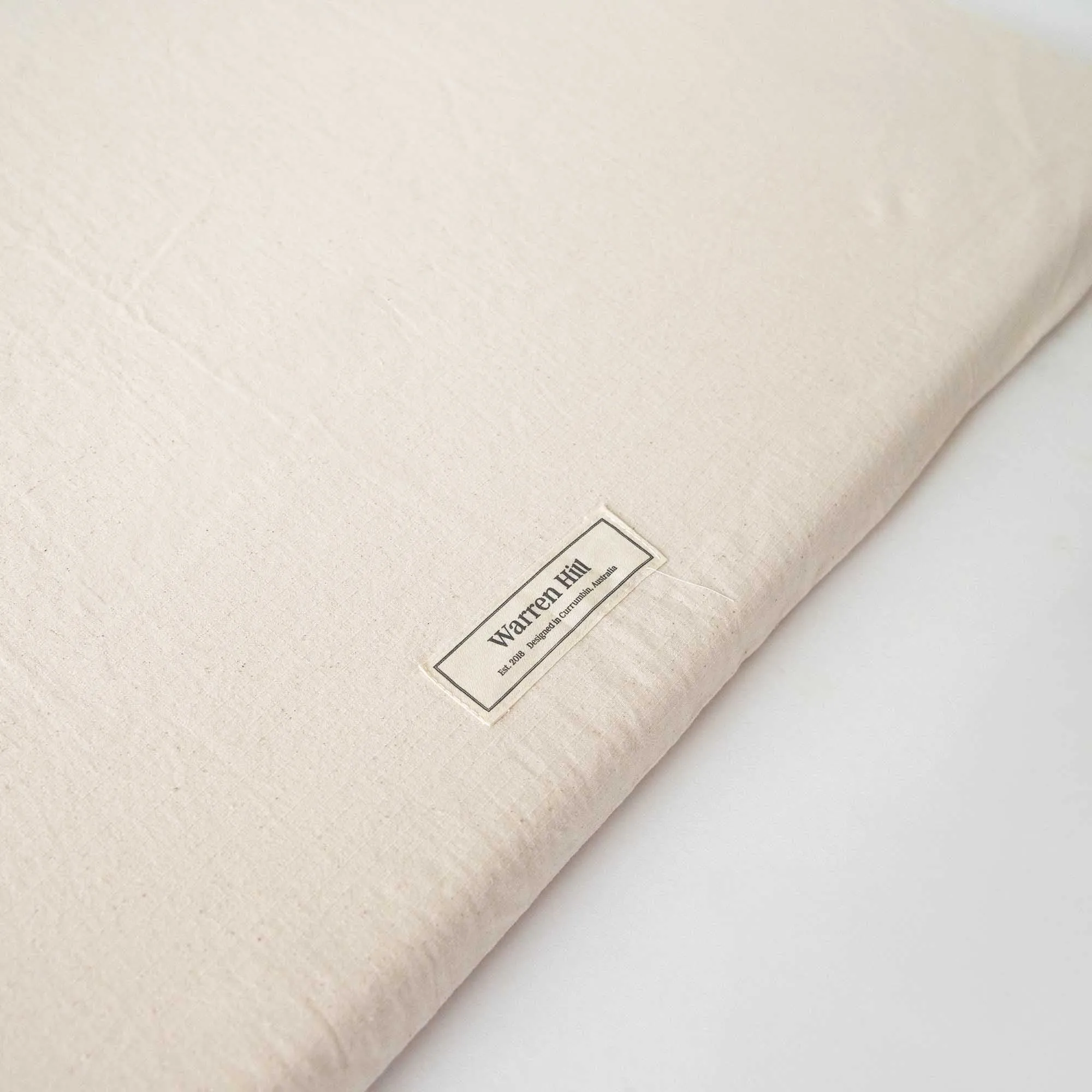 Light Natural Cotton Padded Play Mat | Memory Foam Comfort & Machine Washable Cover