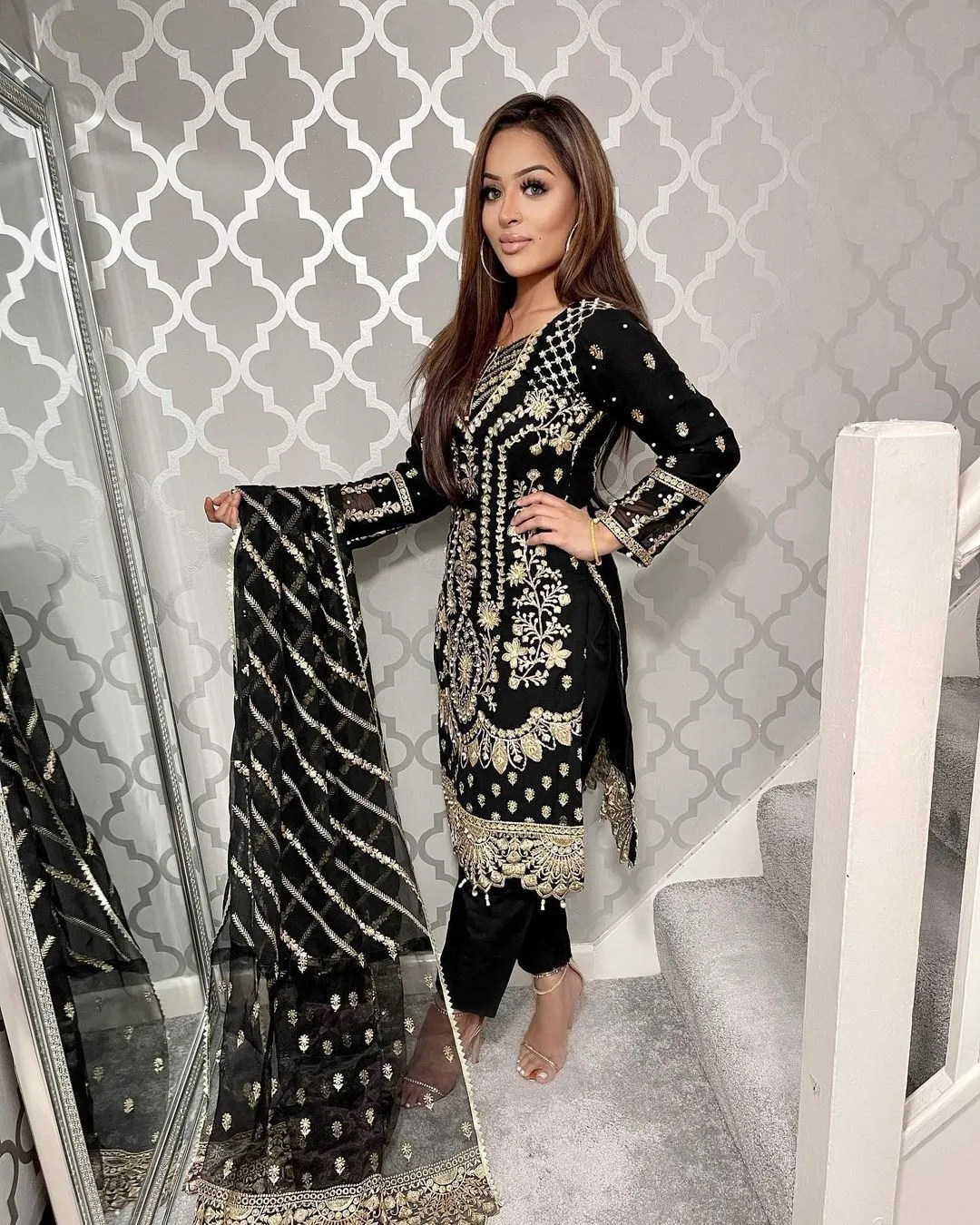 New Designer Party Wear Velvet Suit