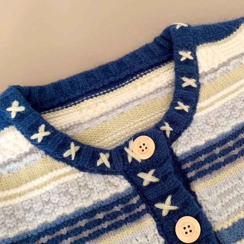 Pre Order:  Ocean Stars Stripes Knit Sweater