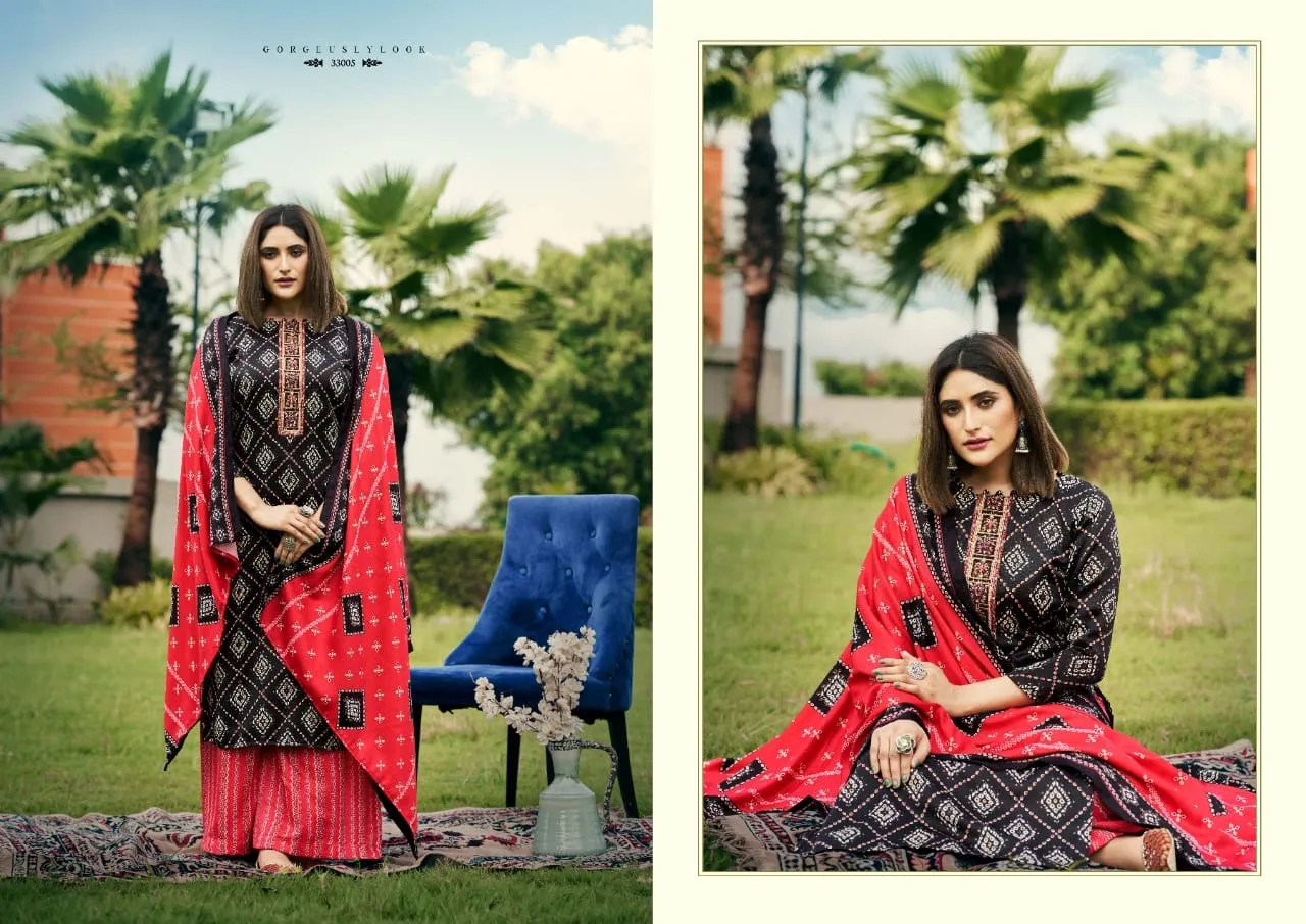 RK GOLD RINAAZ PASHMINA SALWAR SUITS