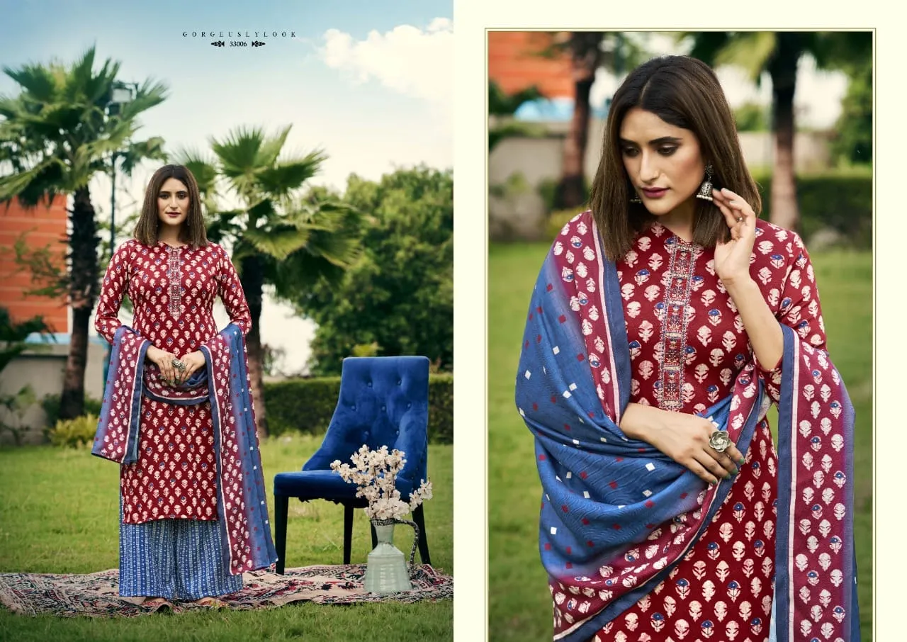RK GOLD RINAAZ PASHMINA SALWAR SUITS