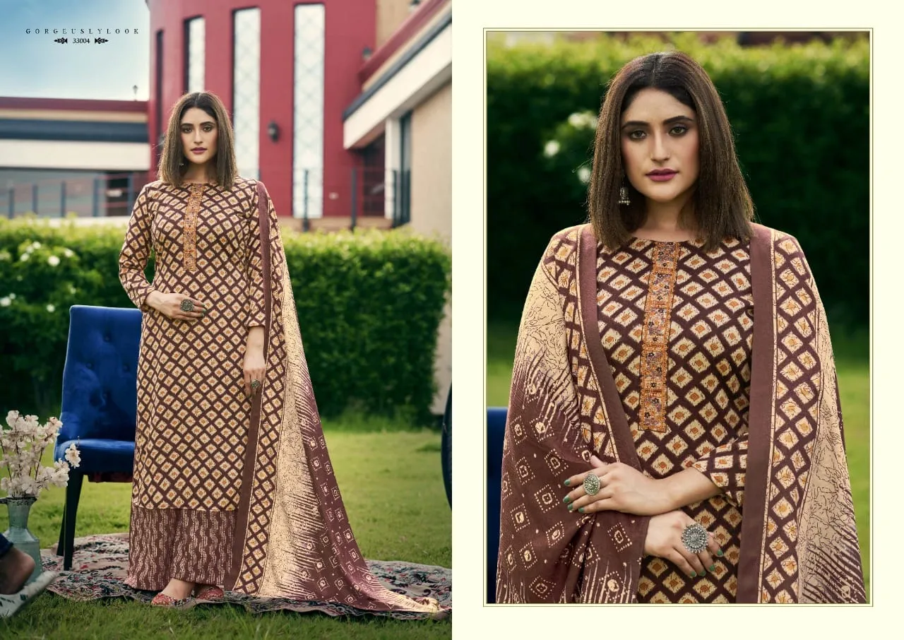 RK GOLD RINAAZ PASHMINA SALWAR SUITS