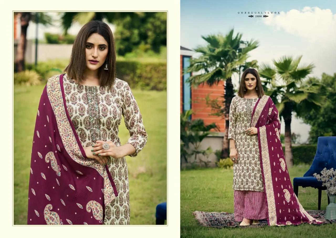 RK GOLD RINAAZ PASHMINA SALWAR SUITS
