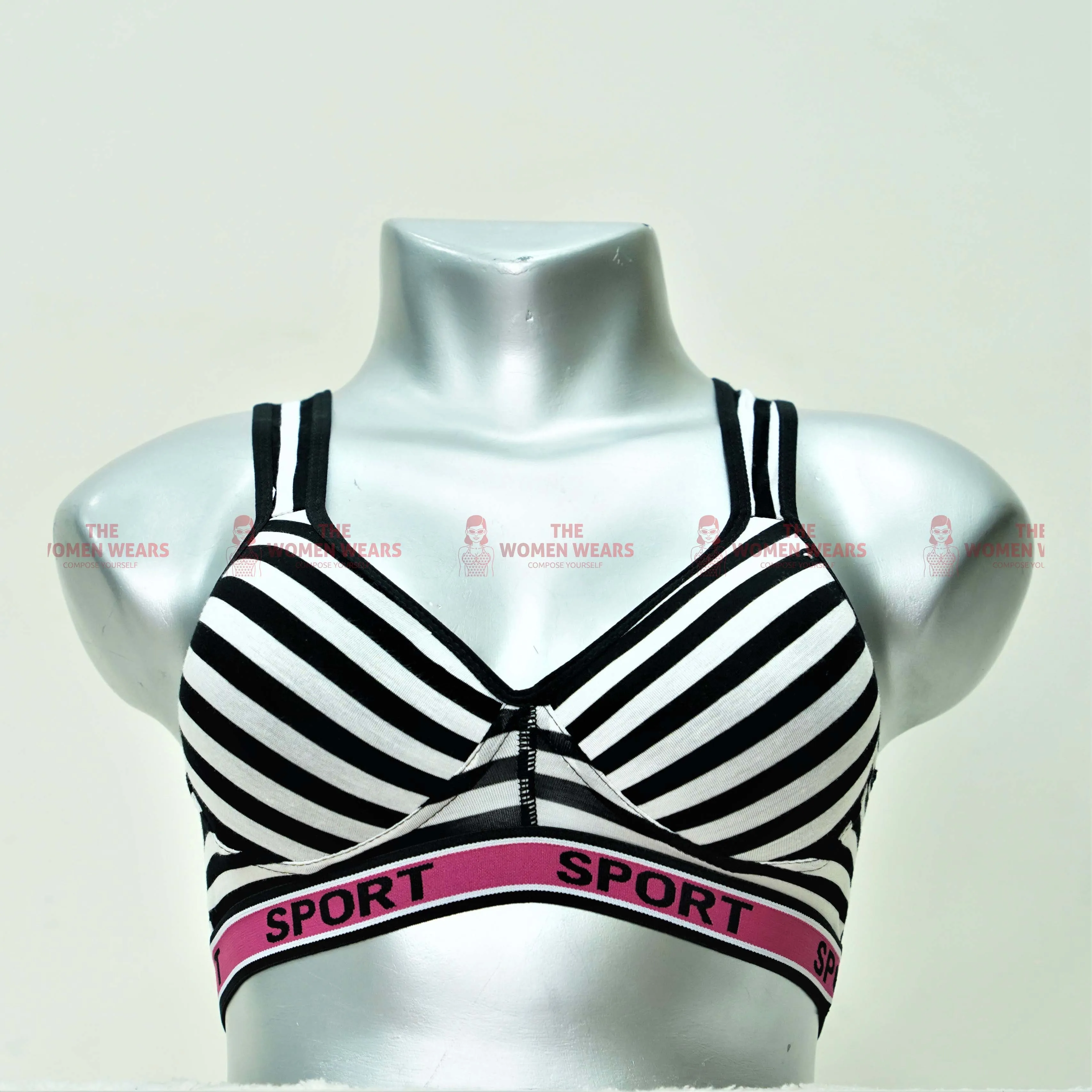 Women's Cotton Padded Lining Sports Bra (11301485)