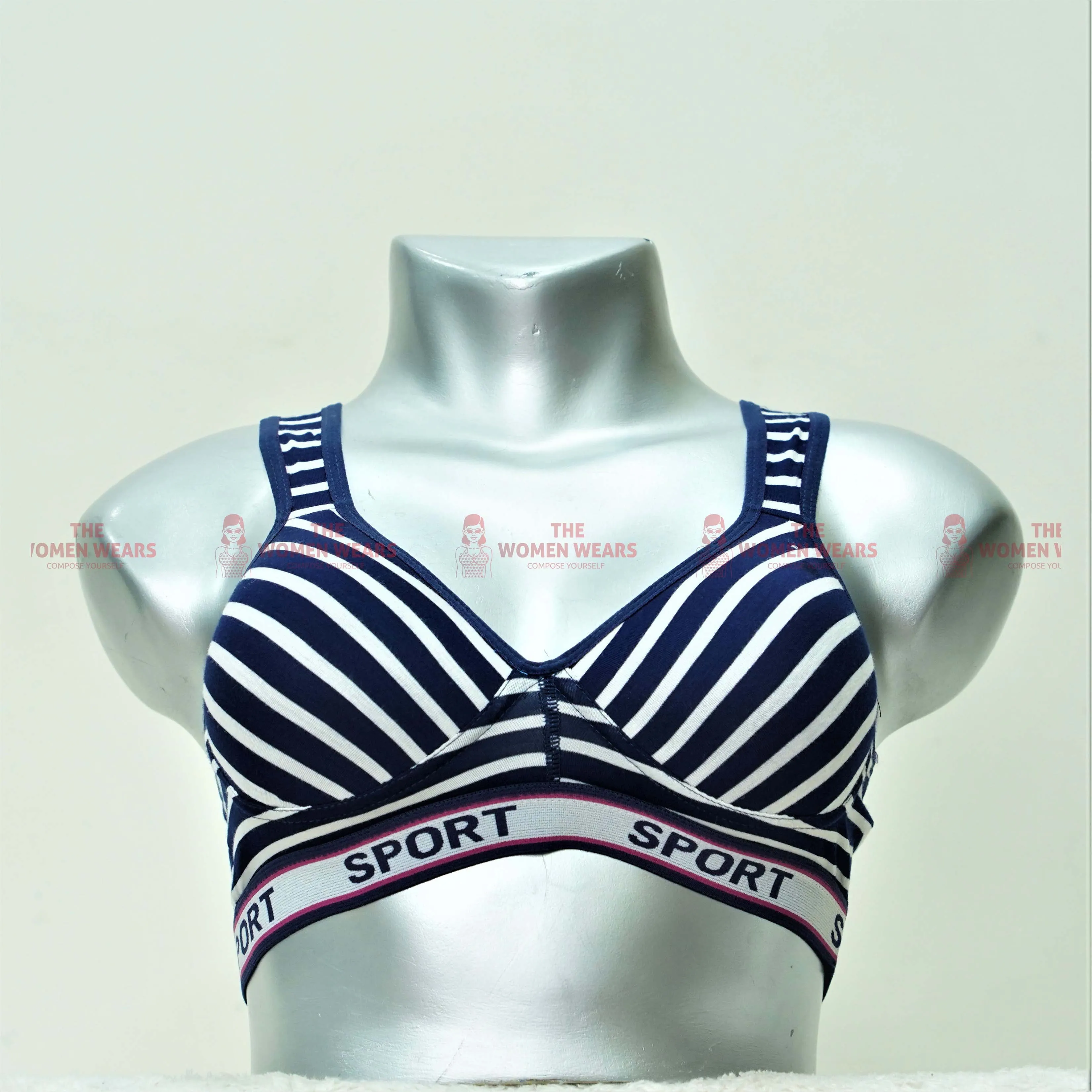 Women's Cotton Padded Lining Sports Bra (11301485)