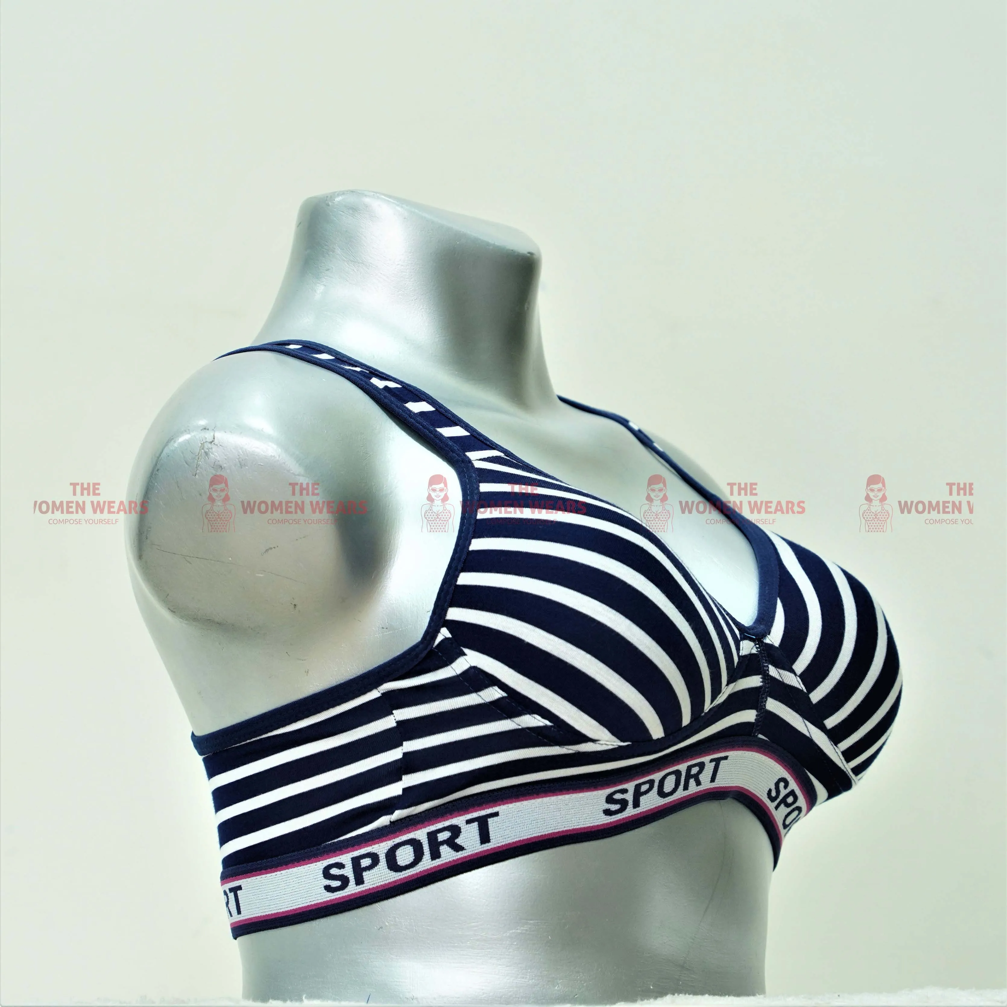 Women's Cotton Padded Lining Sports Bra (11301485)