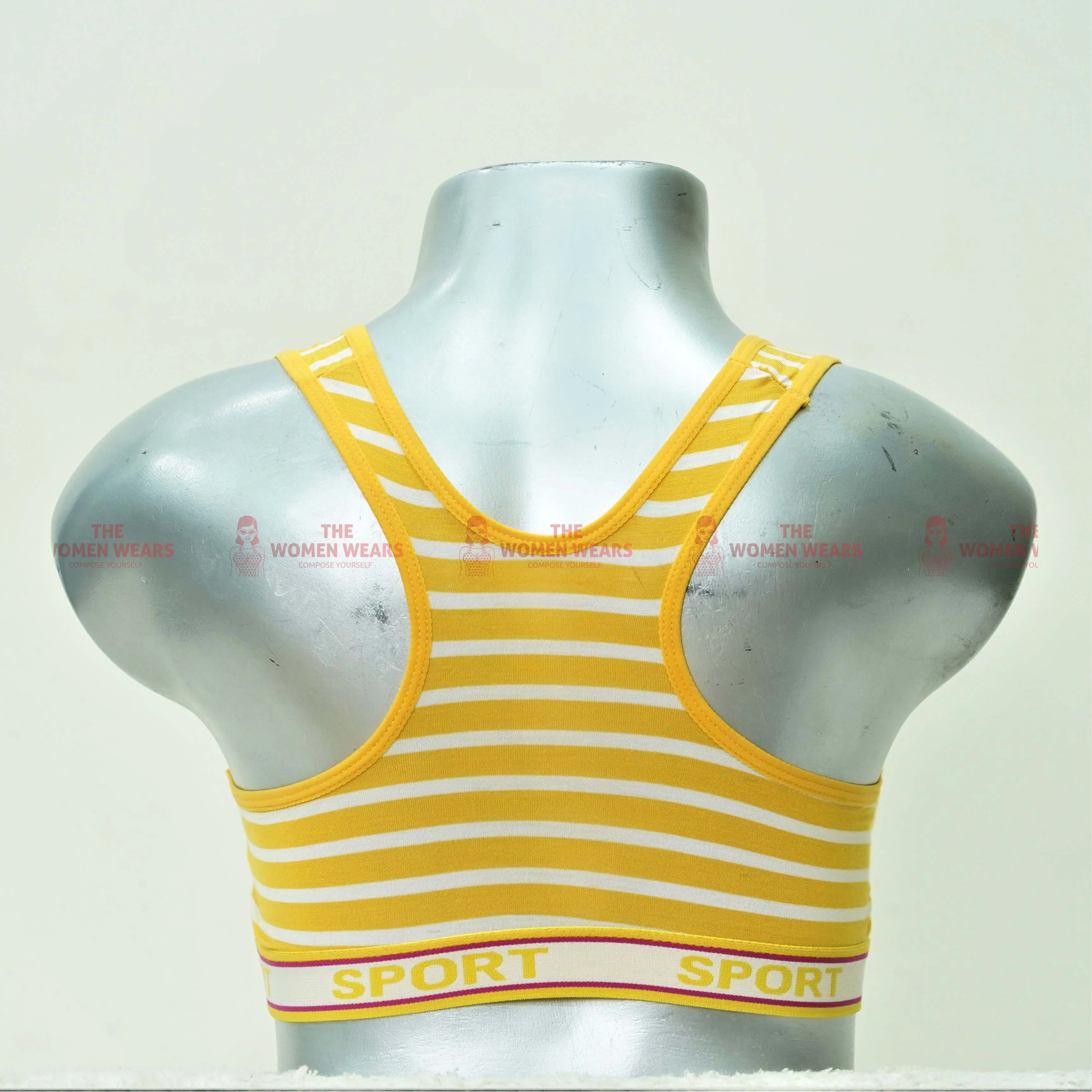Women's Cotton Padded Lining Sports Bra (11301485)