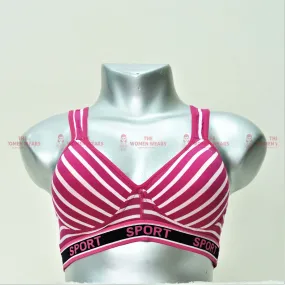 Women's Cotton Padded Lining Sports Bra (11301485)